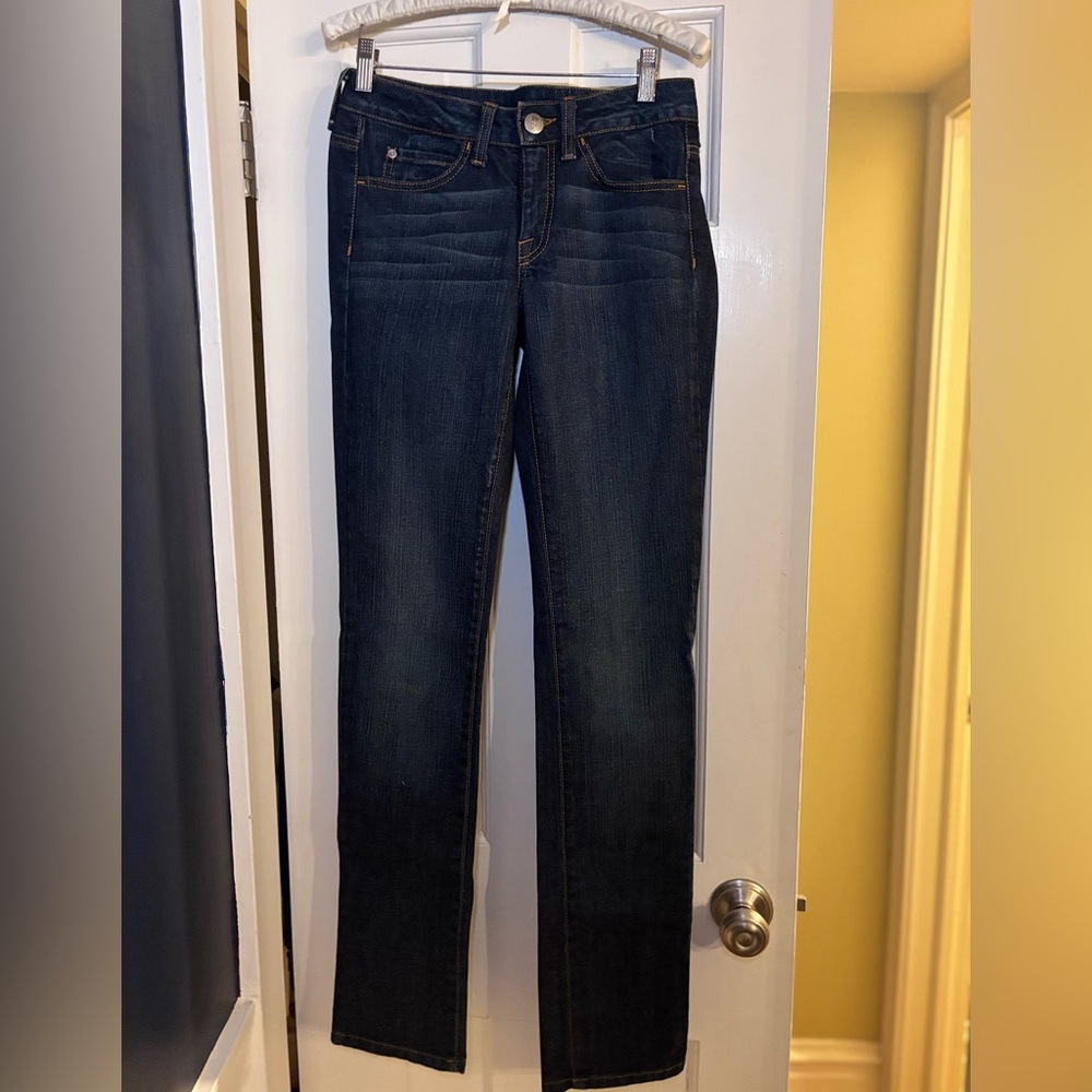 vintage 2000s Domino jeans ♟️ y2k dark wash low rise cigarette cut
